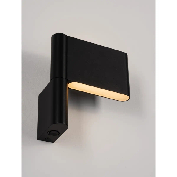 Designerska lampa ścienna RIVENZA LE45541 LED 5W 3000K czarna