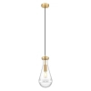 Lampa wisząca kropla art deco MEMPHIS mosiężna szklana metalowa E14 1-punktowa P01128BR