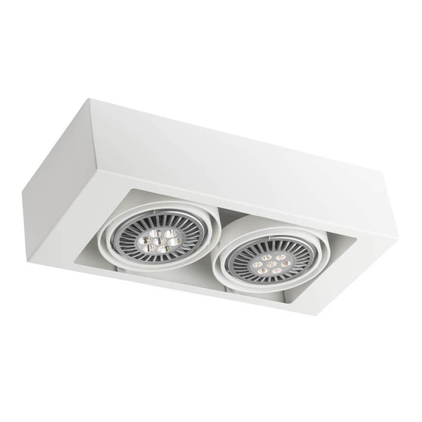 Spot LAMPA sufitowa KOGA 7121 Shilo natynkowa OPRAWA metalowa prostokątna biała