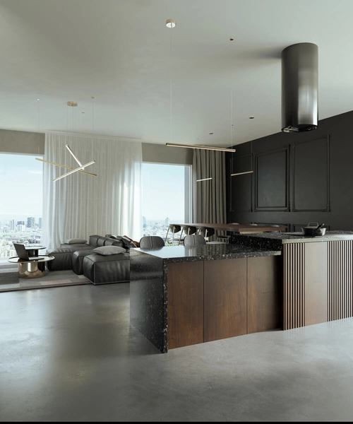 Lampa wisząca złota Trio listwy LED 36W 3000K kaskada złota