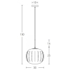 Minimalistyczna zwisająca lampa 20125 kula szklana biały