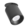 Wpuszczana lampa tuba HARON 314192 ruchomy spot do biura czarny