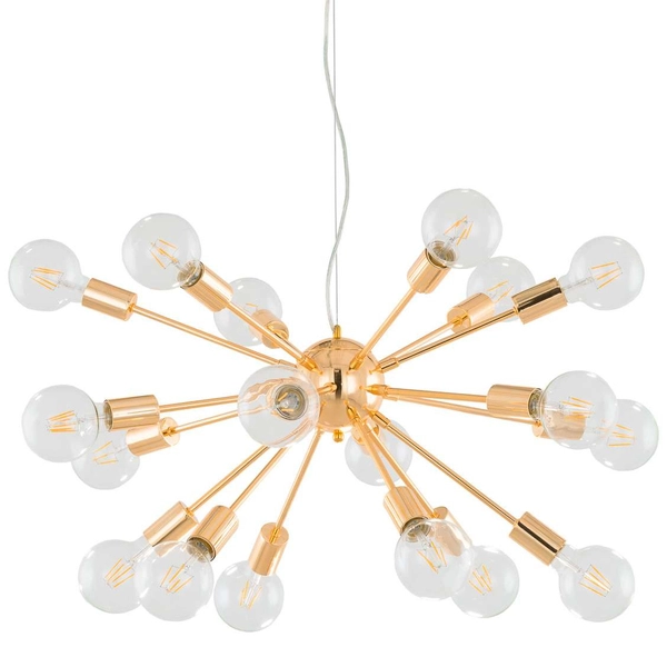 Żyrandol LAMPA wisząca THEO AD20000-18 Italux industrialna OPRAWA metalowa ZWIS gwiazda loft explosion molekuły złote