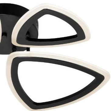 Plafon czarne trójkąty W7114-2+2 BK lampa sufitowa LED 88W biurowa