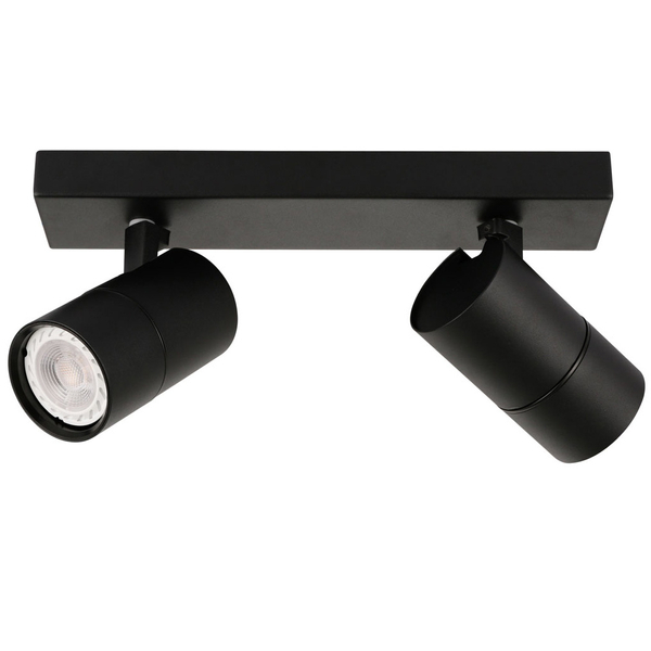Sufitowa LAMPA plafon LACONI SPL-2813-2B-BL Italux regulowana OPRAWA metalowe reflektorki na listwie czarne