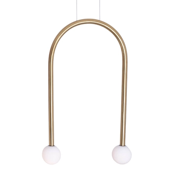 Lampa zwisowa do salonu Enigma P0514 Maxlight LED 4W 3000K kulista złota