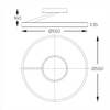 Lampa sufitowa ring Malu MX3689-1L-3BGT LED 37W 3000-6000K czarny złoty