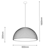 Zwisowa lampa sypialniana Gandra 5025 Shilo półokrąg kopuła biała