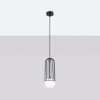 Lampa zwis Brina SL.1332 Sollux klatka bańka do salonu czarna