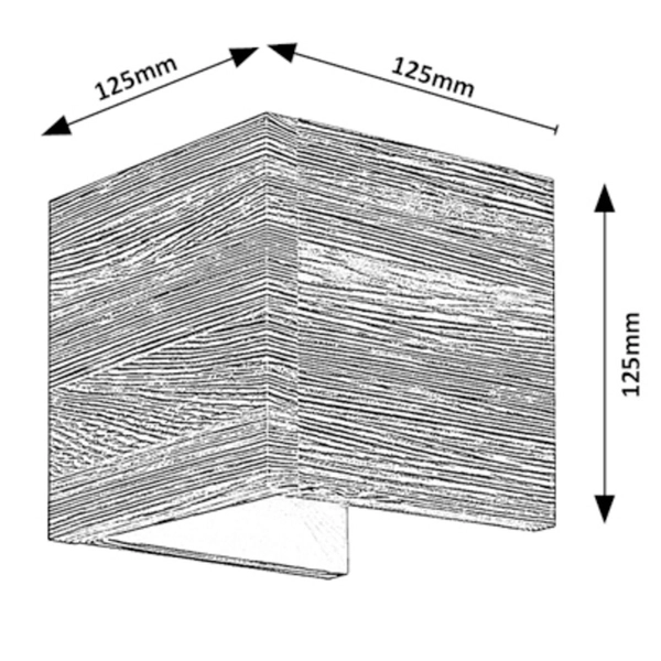 Drewniana lampa ścienna Cinnamon 3090 skandynawska LED 7W 3000K do pokoju