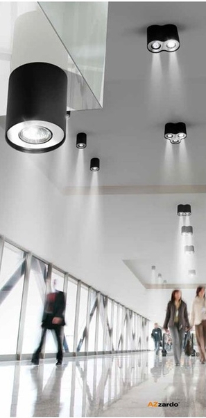Lampa sufitowa Neos AZ0607 downlight czarny aluminium
