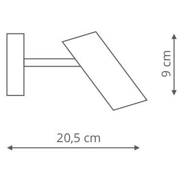 Kinkiet LAMPA ścienna FUTURO LP-17001/1W BK Light prestige metalowa OPRAWA regulowana tuba czarna