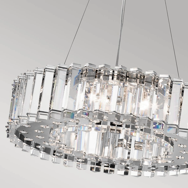 Kryształowa lampa zwisająca Crystal Skye KL-CRYSTAL-SKYE8 Kichler IP44 chrom