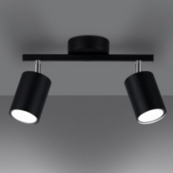 Plafon sufitowy Lemmi SL.1127 Sollux reflektorki z regulacją czarne