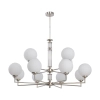Wisząca lampa nad stół Artu Glass ART-ZW-12 (N) G kule białe nikiel