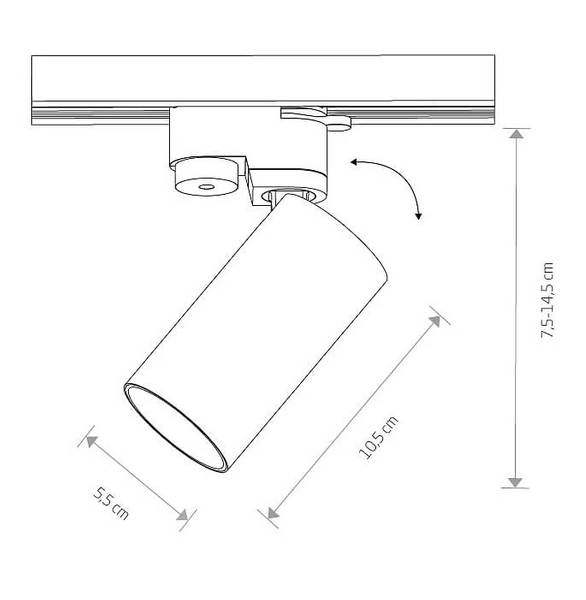 Spot PROFILE MONO do 1-obwodowego systemu szynowego