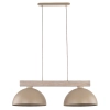 Podwójna wisząca lampa Oslo Sabia 11011 na belce beżowy