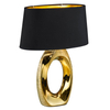 Nocna LAMPKA stojąca TABA R50521079 RL Light abażurowa LAMPA stołowa na biurko czarna złota