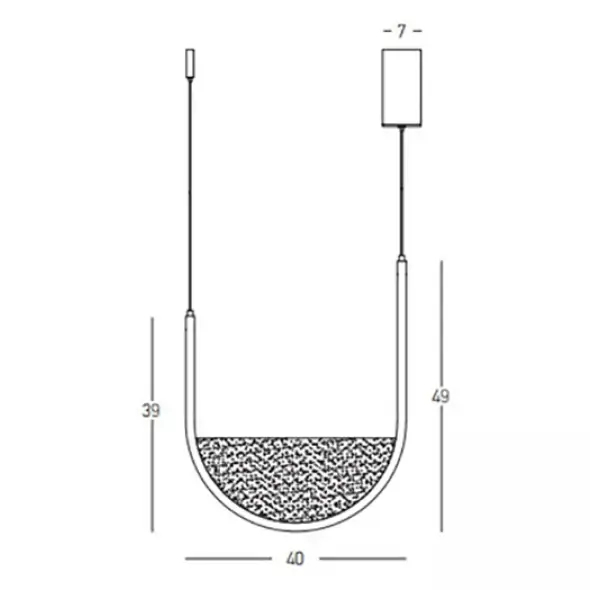 Jadalniana lampa wisząca 23164 LED 28W 3000K czarna szara