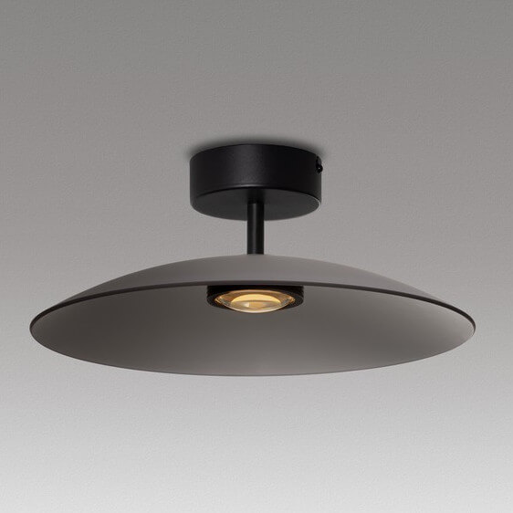 Lampa sufitowa do jadalni PECA LE44277 LED 12W 3000K talerz czarna szara