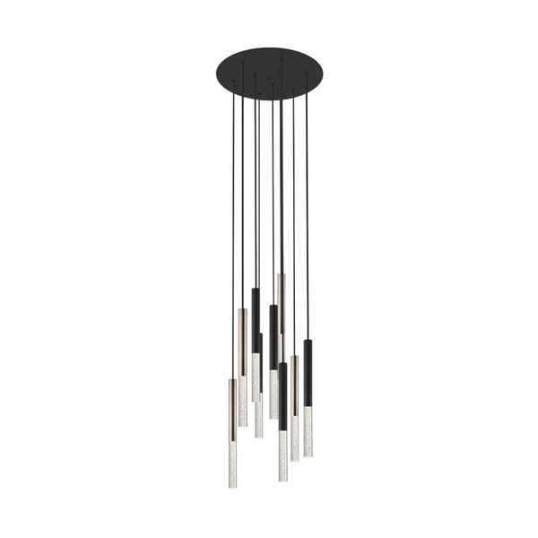 Lampa wisząca sople One bąbelki zwis LED 45W 3000K czarna złota