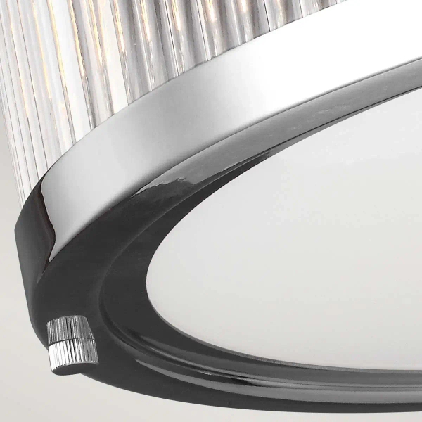 LAMPA sufitowa FE-PAULSON-F-M Elstead FEISS metalowa OPRAWA plafon okrągły IP44 polerowany chrom przezroczysty
