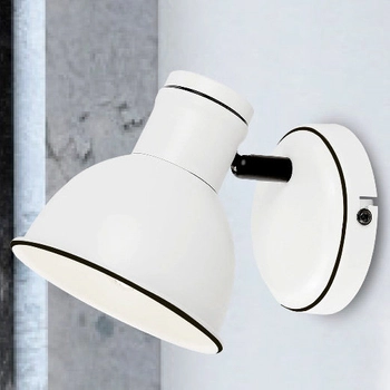 Kinkiet ścienny ZUMBA 91-72115 metalowa regulowany reflektorek biały czarny