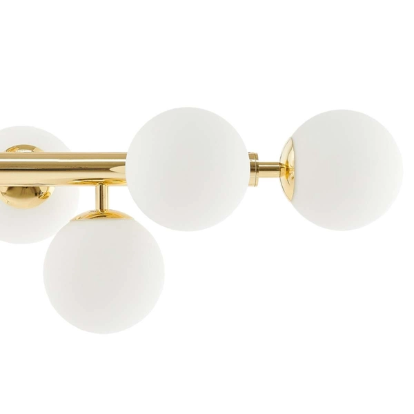 Plafon LAMPA sufitowa CUMULUS 3 10756805 Kaspa modernistyczna OPRAWA szklane kule balls molekuły złote białe
