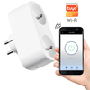 Podwójne gniazdko sterowane smartfonem 315922 Tuya Smart Wifi białe