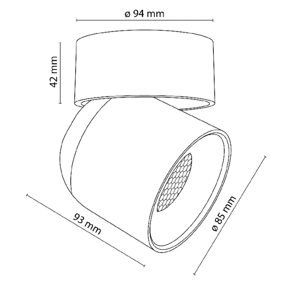 Nowoczesna sufitowa lampa Twist 10575 regulowana czarny