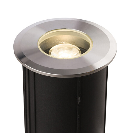 Srebrna lampa gruntowa PICCO 9105 LED 1W 3000K okrągła IP67