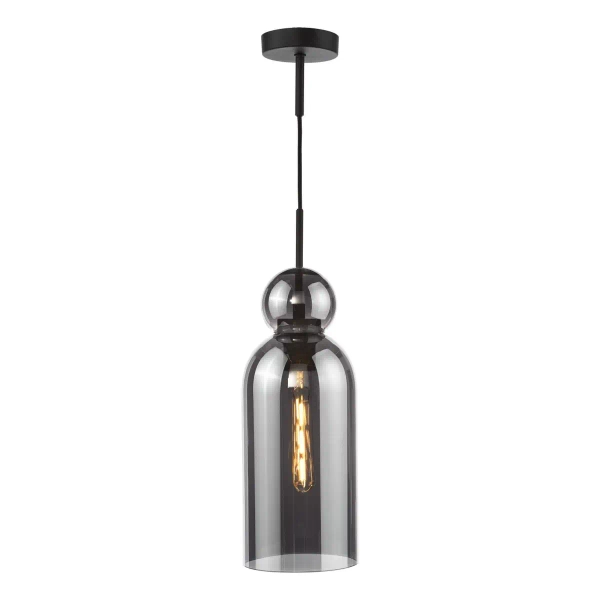 Loftowa wisząca lampa Tao TAO0110 do salonu czarny przydymiona