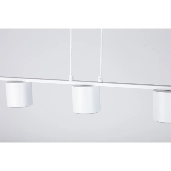 Potrójna zwisająca lampa Mila 3 41350 do jadalni metalowa biała