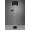 Stojąca lampa abażurowa OWEN R40192002 tkaninowa z wtyczką czarna
