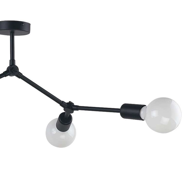 LAMPA wisząca TWIG 9140 Nowodvorski metalowa OPRAWA industrialny ZWIS molekuły wysięgniki na żarówki czarna