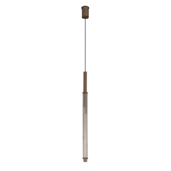 Wisząca lampa podłużna tuba Astako mosiężna 5230 LED 2W 3000K do jadalni