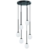 LAMPA wisząca Ota VI Orlicki Design modernistyczna OPRAWA szklane kule ZWIS kaskada balls biała czarna