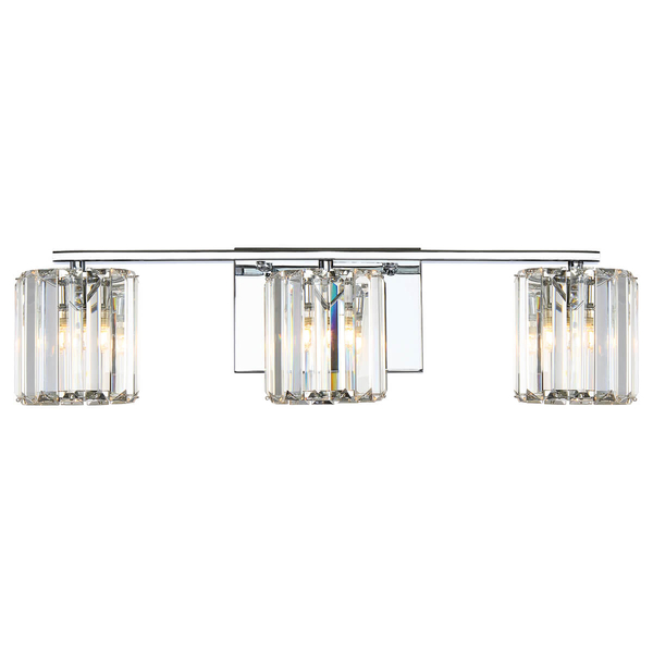 Potrójna lampa ścienna Divine QZ-DIVINE3-PC-BATH crystals IP44 chrom