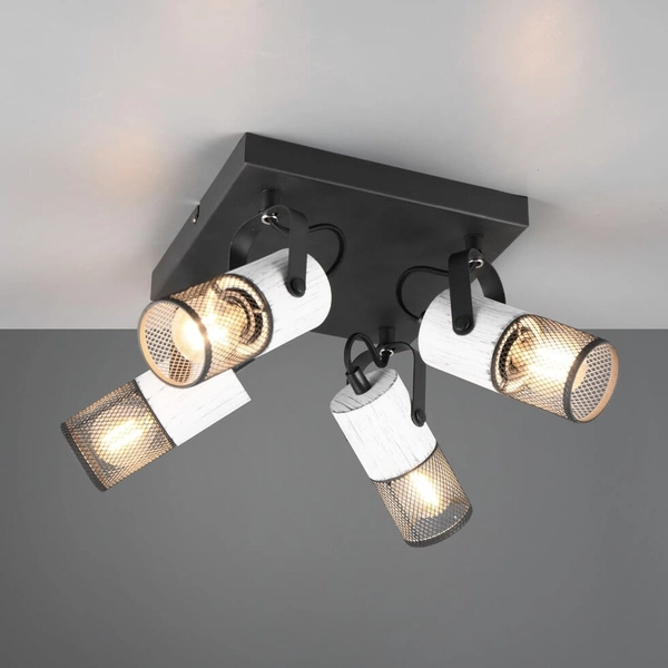 Wielopunktowa lampa sufitowa Tosh 804300434 czarna biała