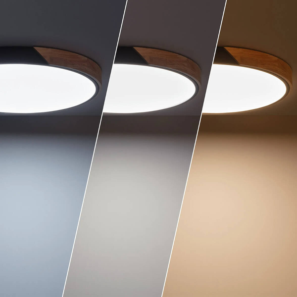 Przysufitowa lampa Lagio ABR-PLOG-C-40W LED 36W 3000-5700K czarny drewniany