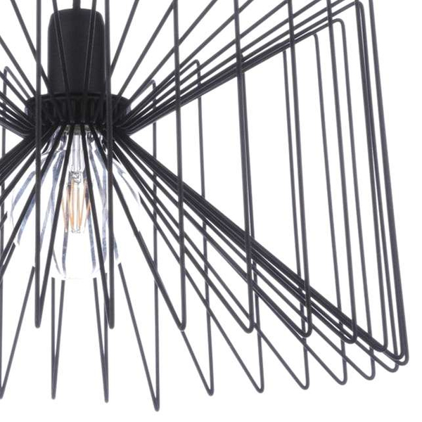 LAMPA wisząca NESS 6768 Nowodvorski metalowa OPRAWA industrialny ZWIS geometryczny z drutu czarna