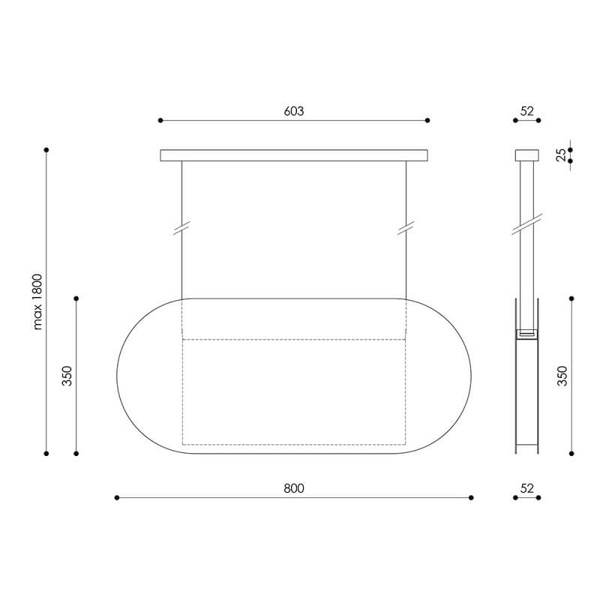 Lampa wisząca metalowa Malumi MLA611P2 LED 24W 3000K biała