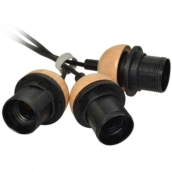 Skandynawska LAMPA wisząca DAMA MLP6580 Milagro kopuły OPRAWA zwis hygge czarny drewno