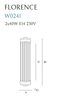Kinkiet LAMPA ścienna FLORENCE W0241 okrągła szklana glamour chrom przezroczysta OUTLET