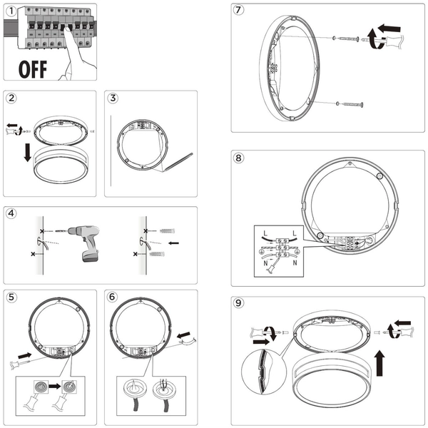 Sufitowa LAMPA plafon ROLA 6382201012 Lutec okrągła OPRAWA metalowy kinkiet LED 13W 3000K zewnętrzny IP54 czarny