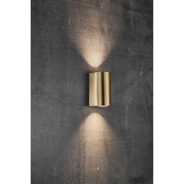 Elewacyjna lampa ścienna tuba CANTO 49721035 IP44 mosiądz