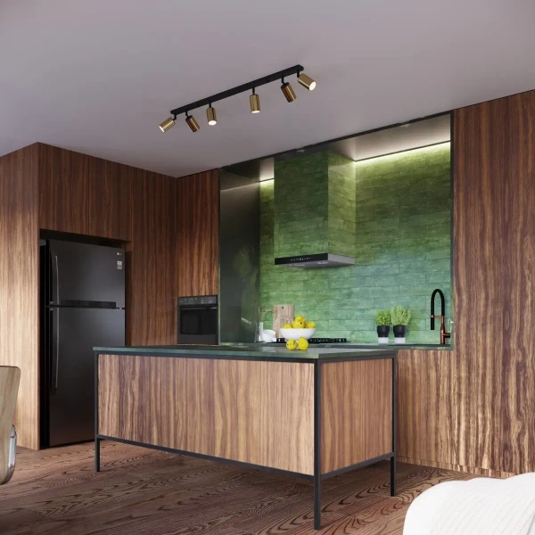 Plafoniera potrójna Winx SL.1384 Sollux do sypialni tuba złoty czarny