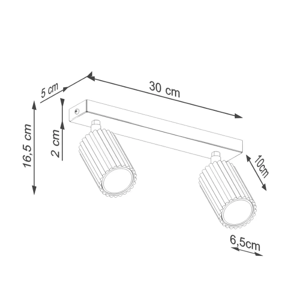 Sufitowa lampa regulowana Karbon SL.1580 na listwie czarna