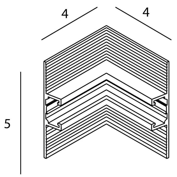 Magnetyczny kątownik ściana/sufit do szyn MAX NT0004 czarny