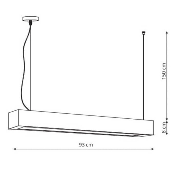 Zwisowa lampa nad wyspę Ibros LP-7001/1P 20 BK-93 24 CCT Light Prestige LED 24W 3000-6000K czarna